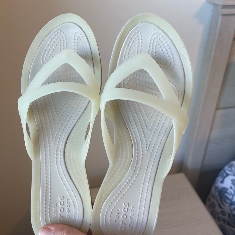 CROCS Womens Isabella Wedge Sandal Dual Comfort Size 10